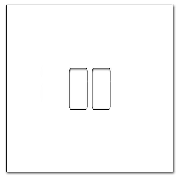 Metal frame for double USB charging port.  black metal