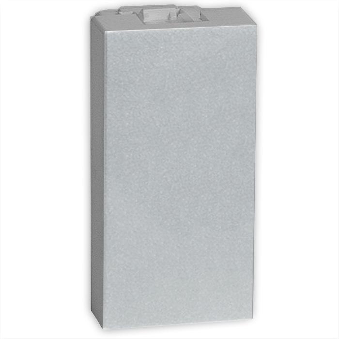 Blind cover. Small (1M). Silver color.