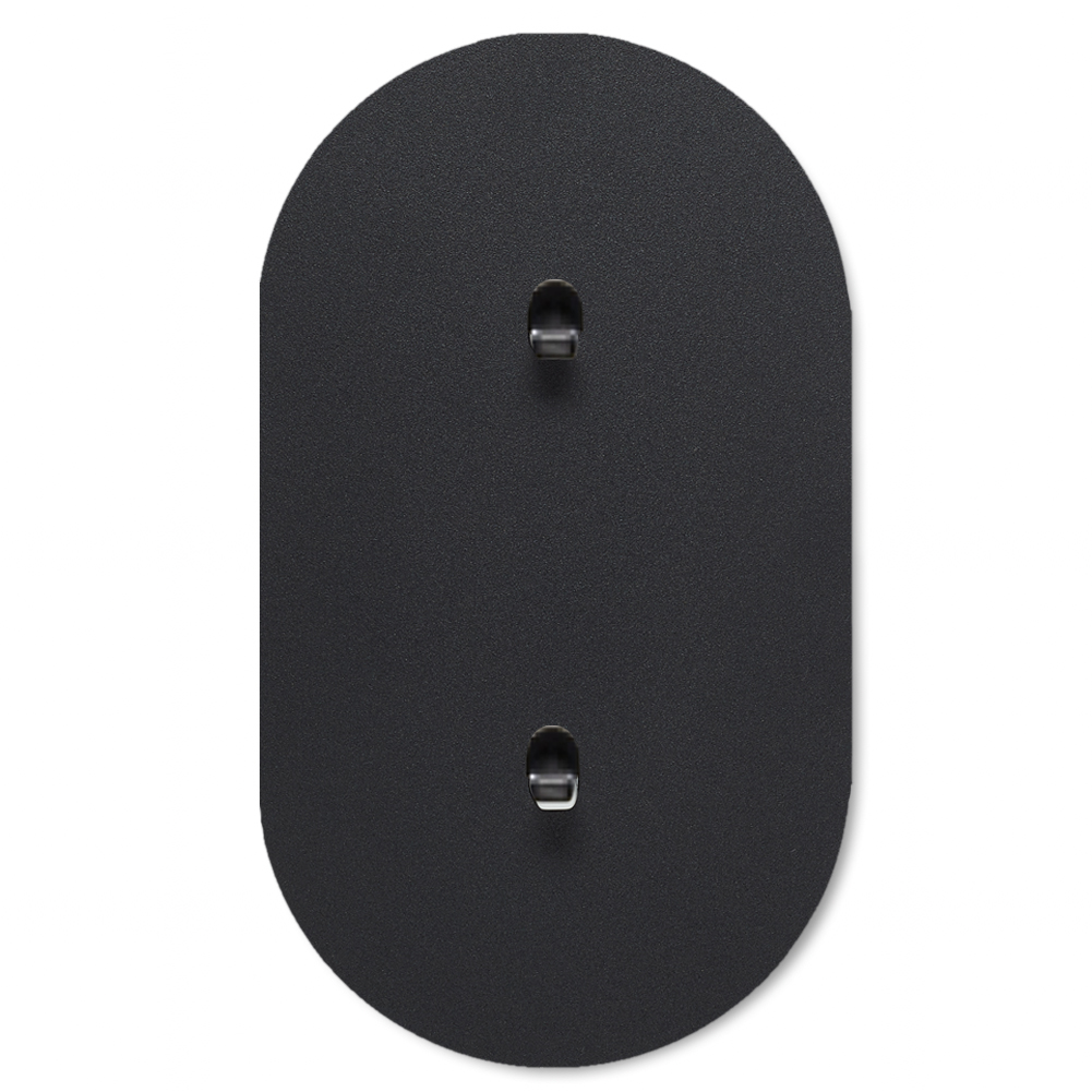 Toggle switch metal matte black 2 gang vertical 2 way. Round Series