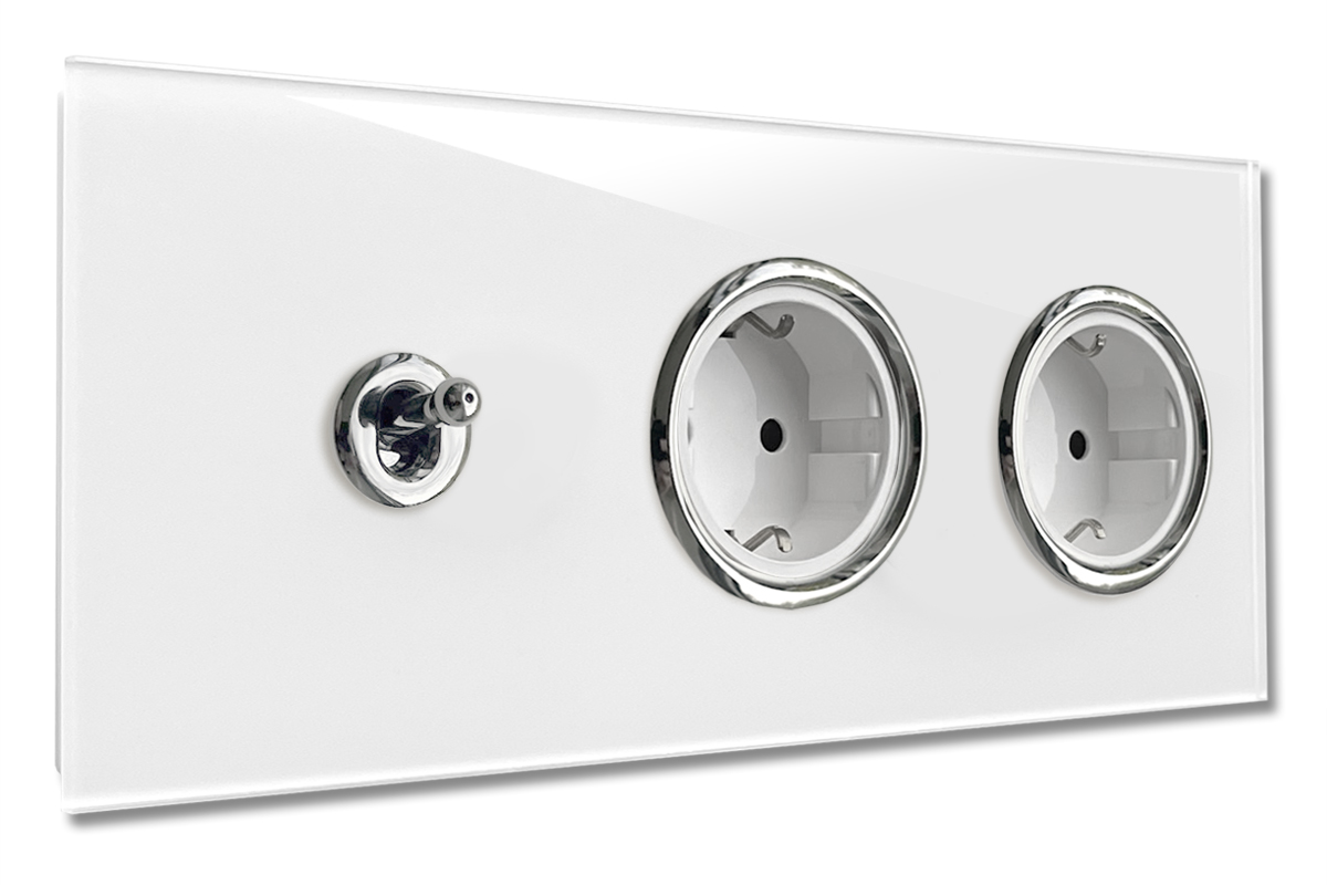 Retro switch in glass look CAMBRIDGE