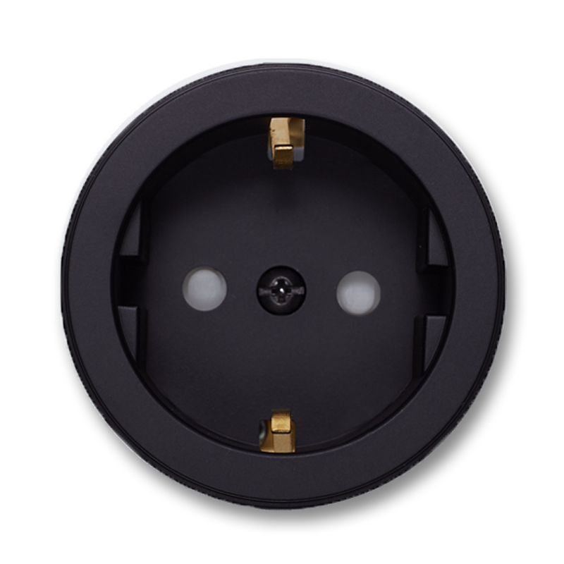 SCHUKO Socket Outlet Insert, Black Matte - VECTIS