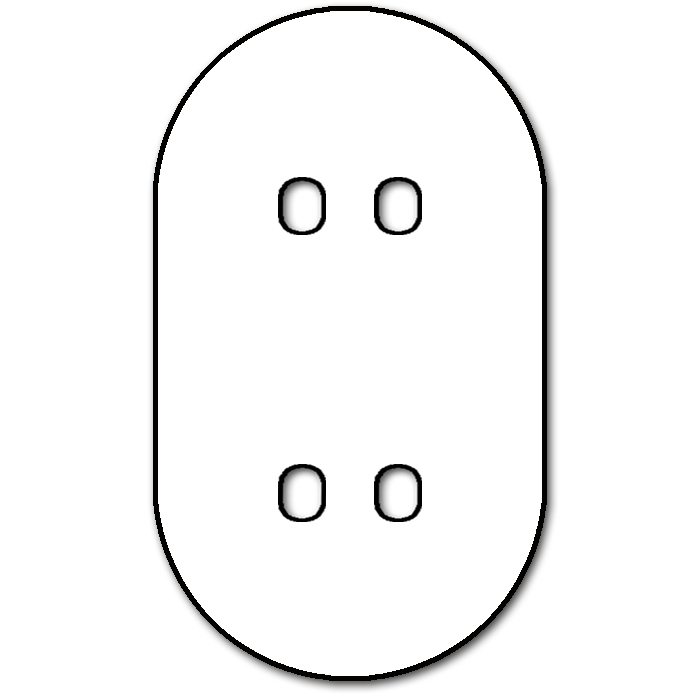 Switch front panel metal in Gold 4 gang. Vectis Round series