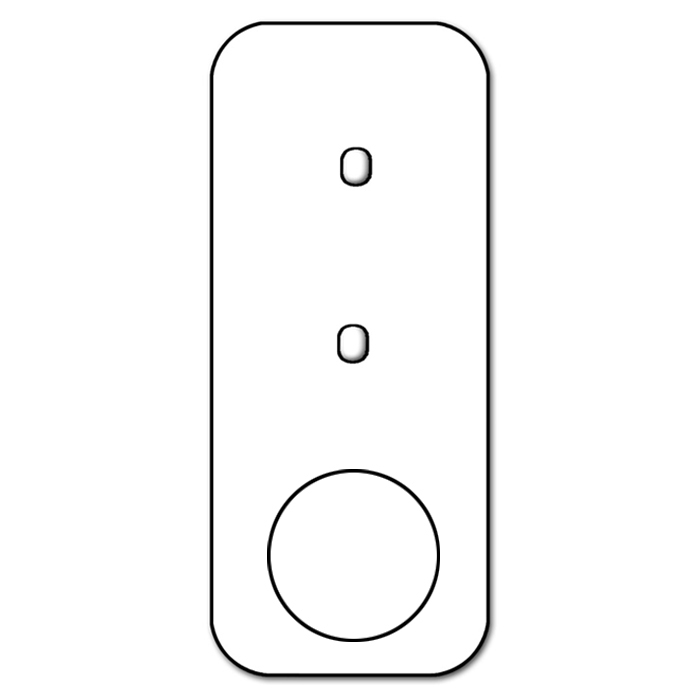 Switch front panel metal in matte Black 2 gang + 1 cutout horizontal. Vectis Cube series