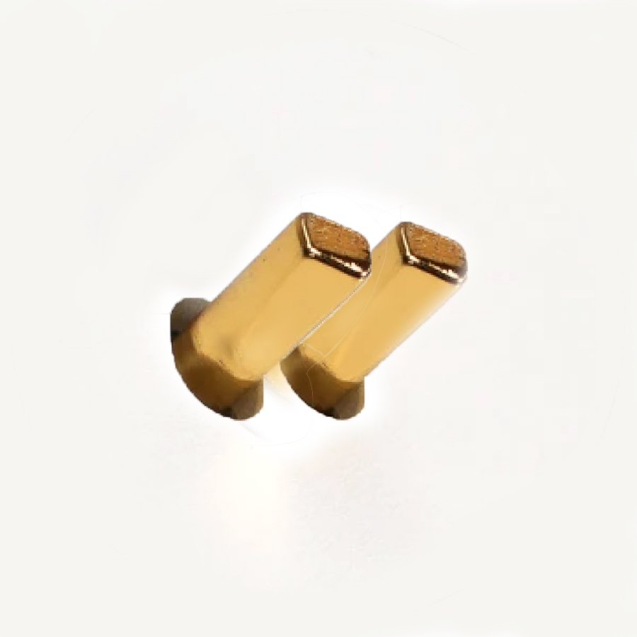 Light switch insert with 2 toggles in golden colour Vectis