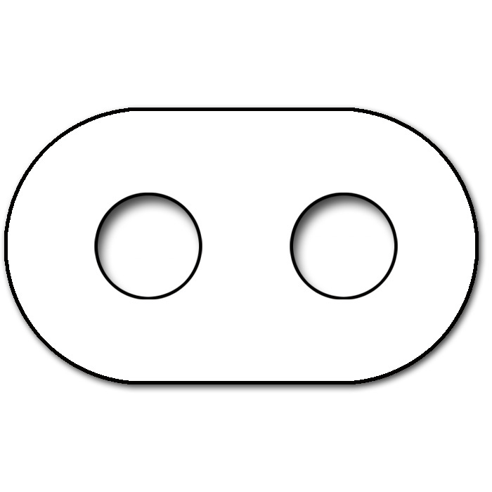 Metal Retro Socket Frame. Vectis Round Series.