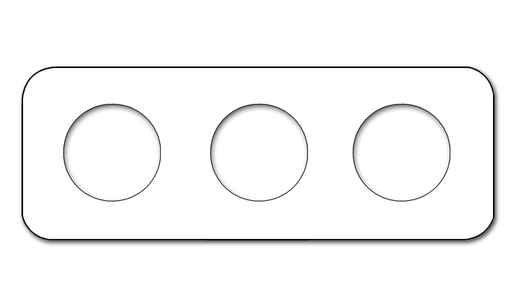 Rounded socket frame metal. Cube Series.