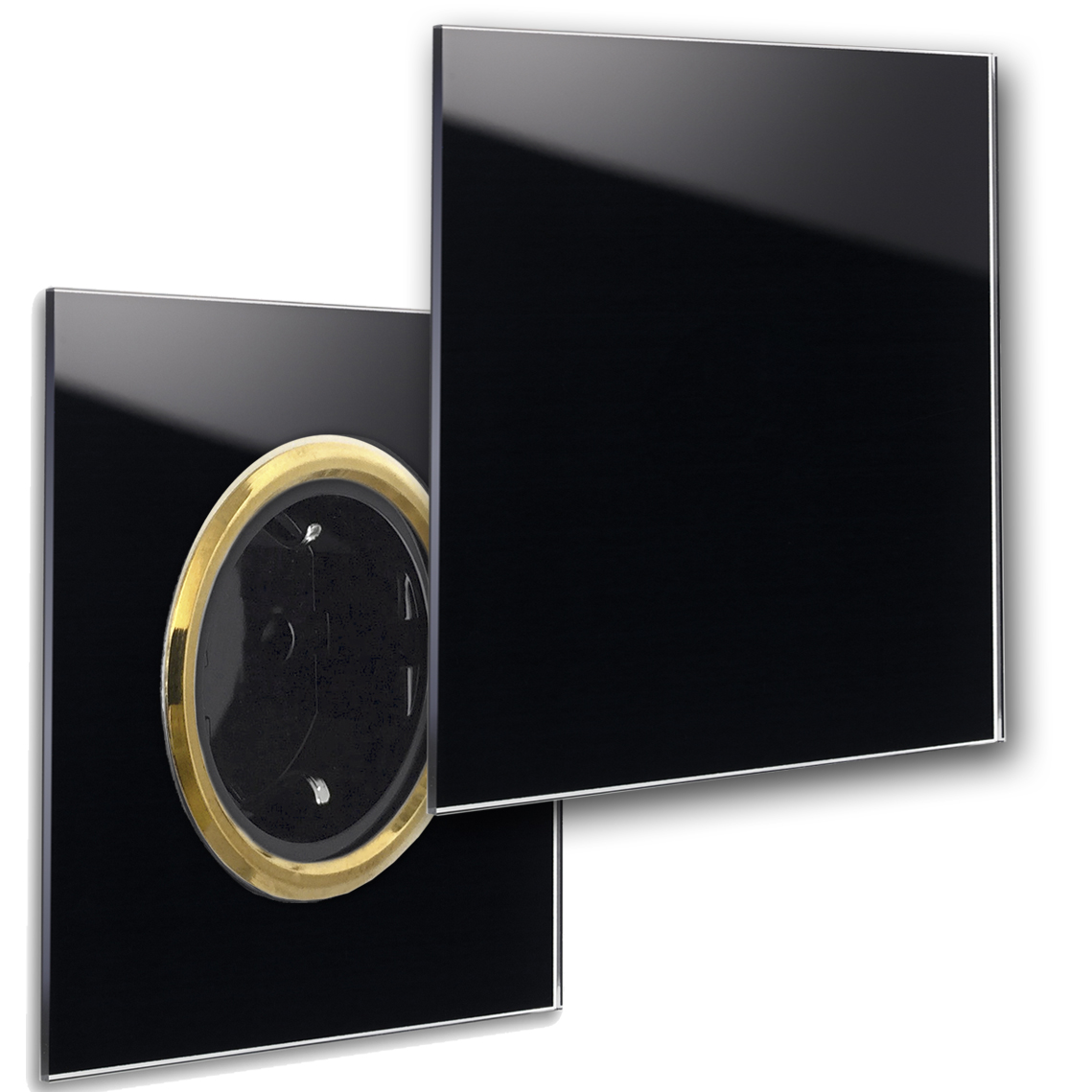 Design socket outlet in glass look. MAXIM