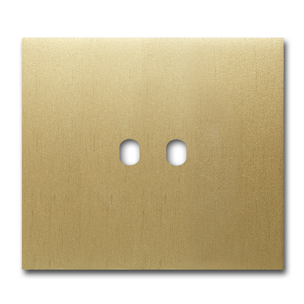 Switch front panel metal in Gold 2 gang. Vectis Square series