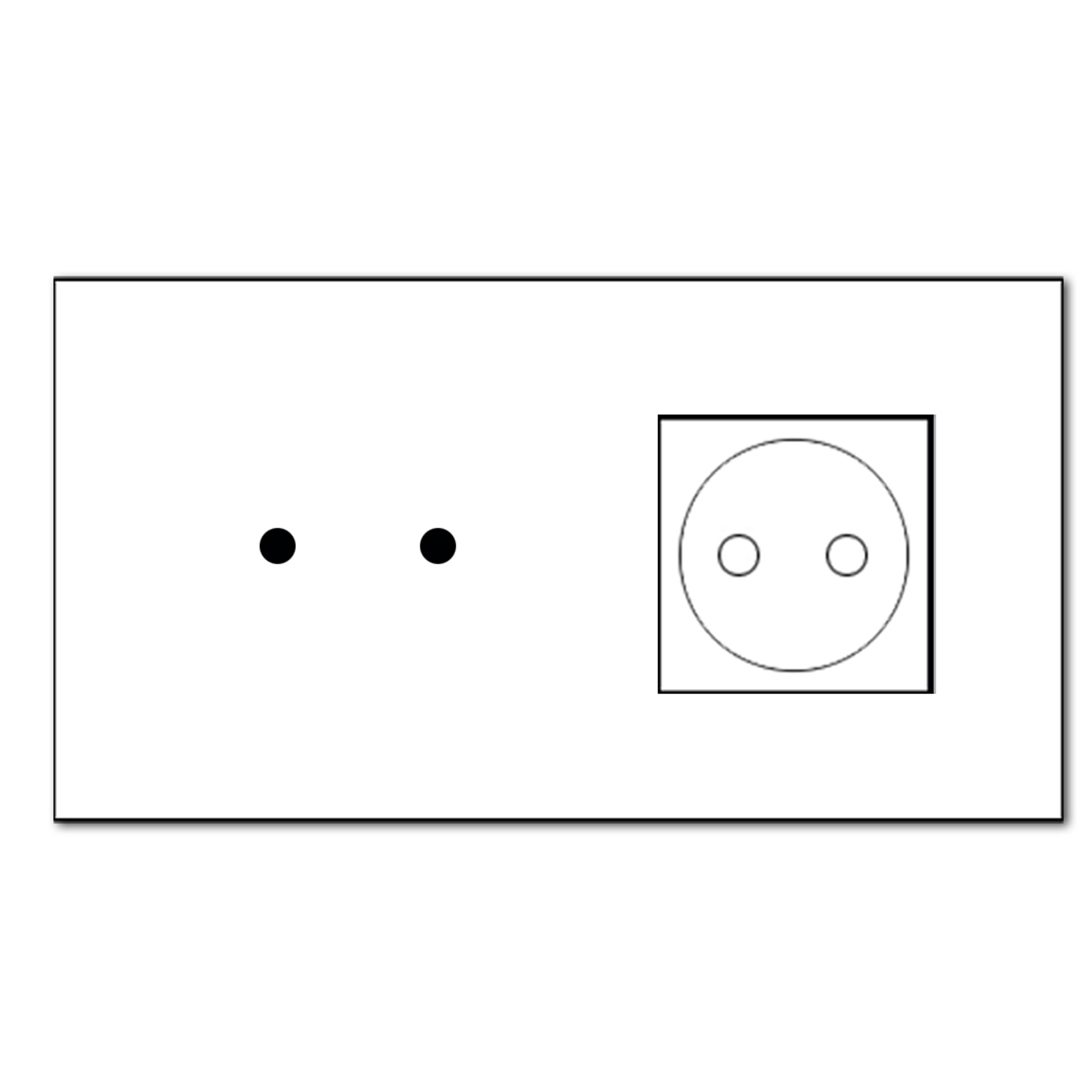 Touch Switch with Socket. Farrow Ball Colour. 230V. Glass Look. NOVA