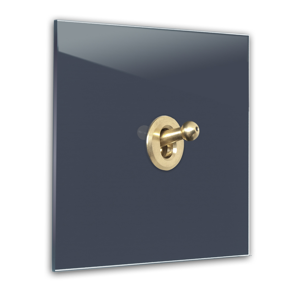 Retro Schalter 1 fach Farrow 281 Stiffkey Glas-Optik 230V Wechsel Blau