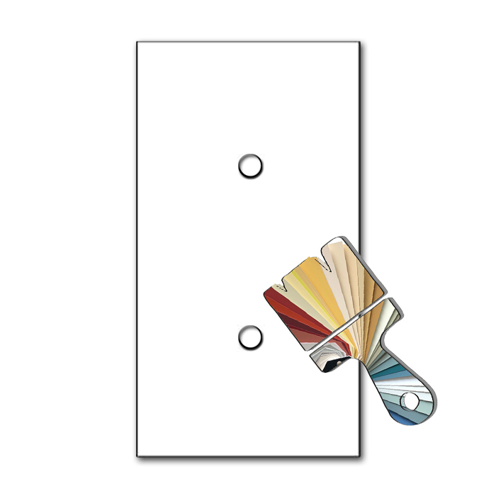 YORK NCS Colour Glass-Effect 2-Gang Vertical Cover Plate by ROHDE+ROHDE