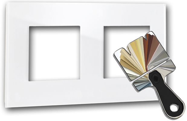 Frame MAXIM with 2 cutouts. Farrow & Ball color. ROHDE+ROHDE