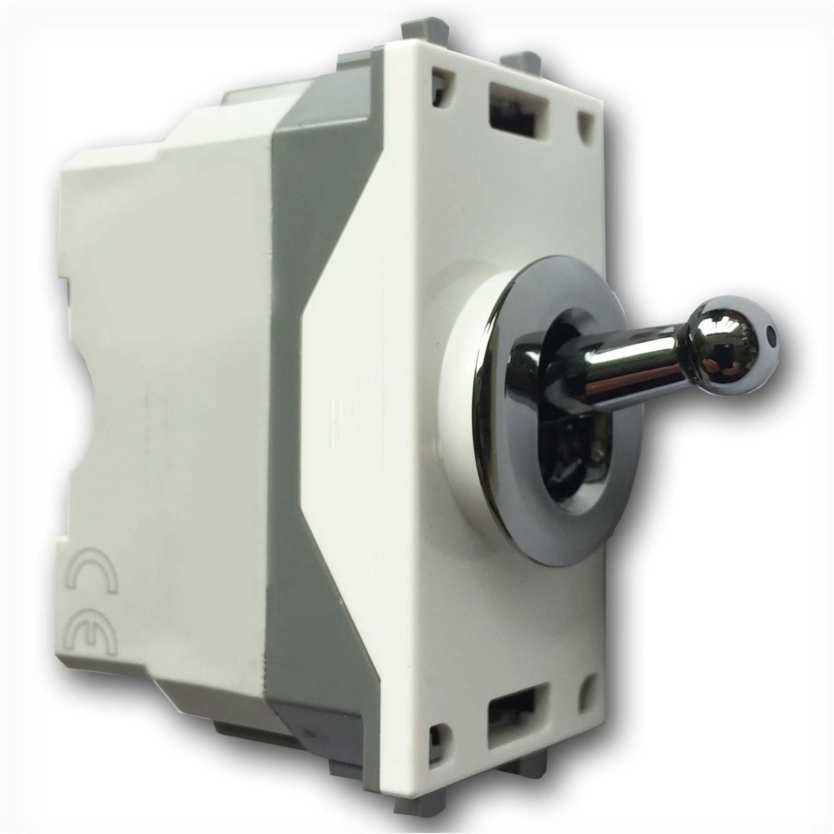 CAMBRIDGE push-button insert with toggle lever. Chrome.