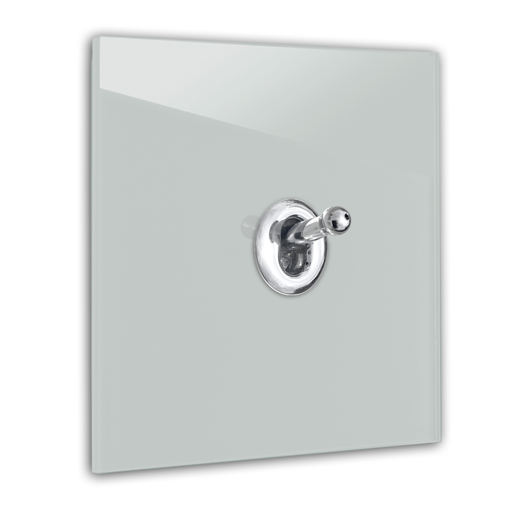 Retro Schalter 1 fach Farrow Ball 85 oval room Glas-Optik 230V Wechsel Blau