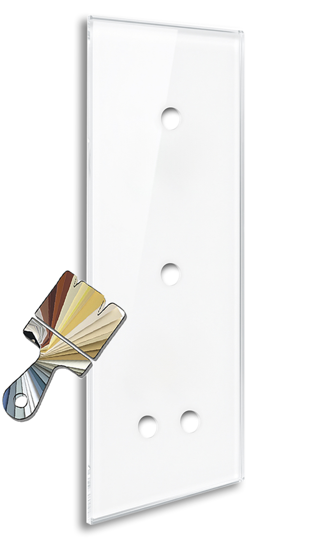 YORK Designers Guild Colour Glass-Effect 4-Gang Cover Plate for 3 Back Boxes by ROHDE+ROHDE