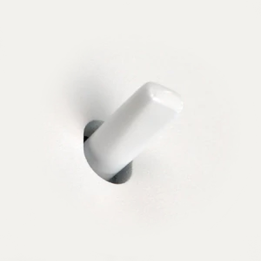 Light switch insert with 1 white toggle Vectis