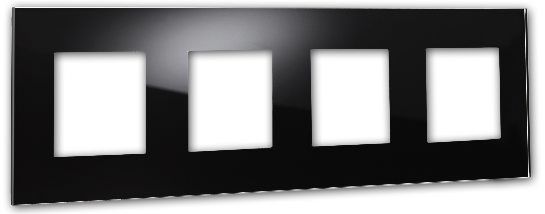Rahmen MAXIM 4-fach in Schwarz. ROHDE+ROHDE