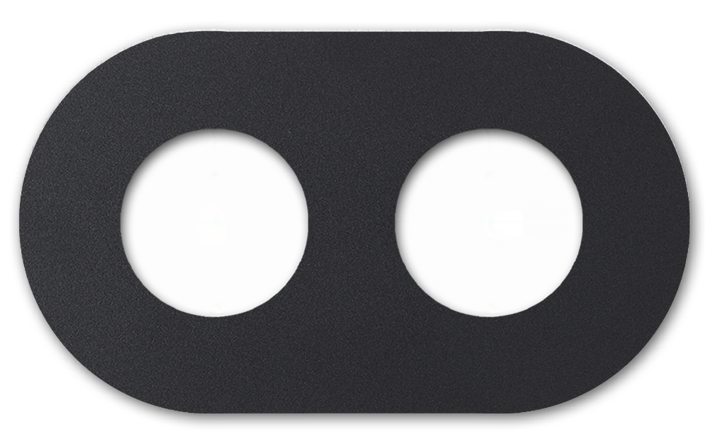 Metal Retro Socket Frame. Vectis Round Series.