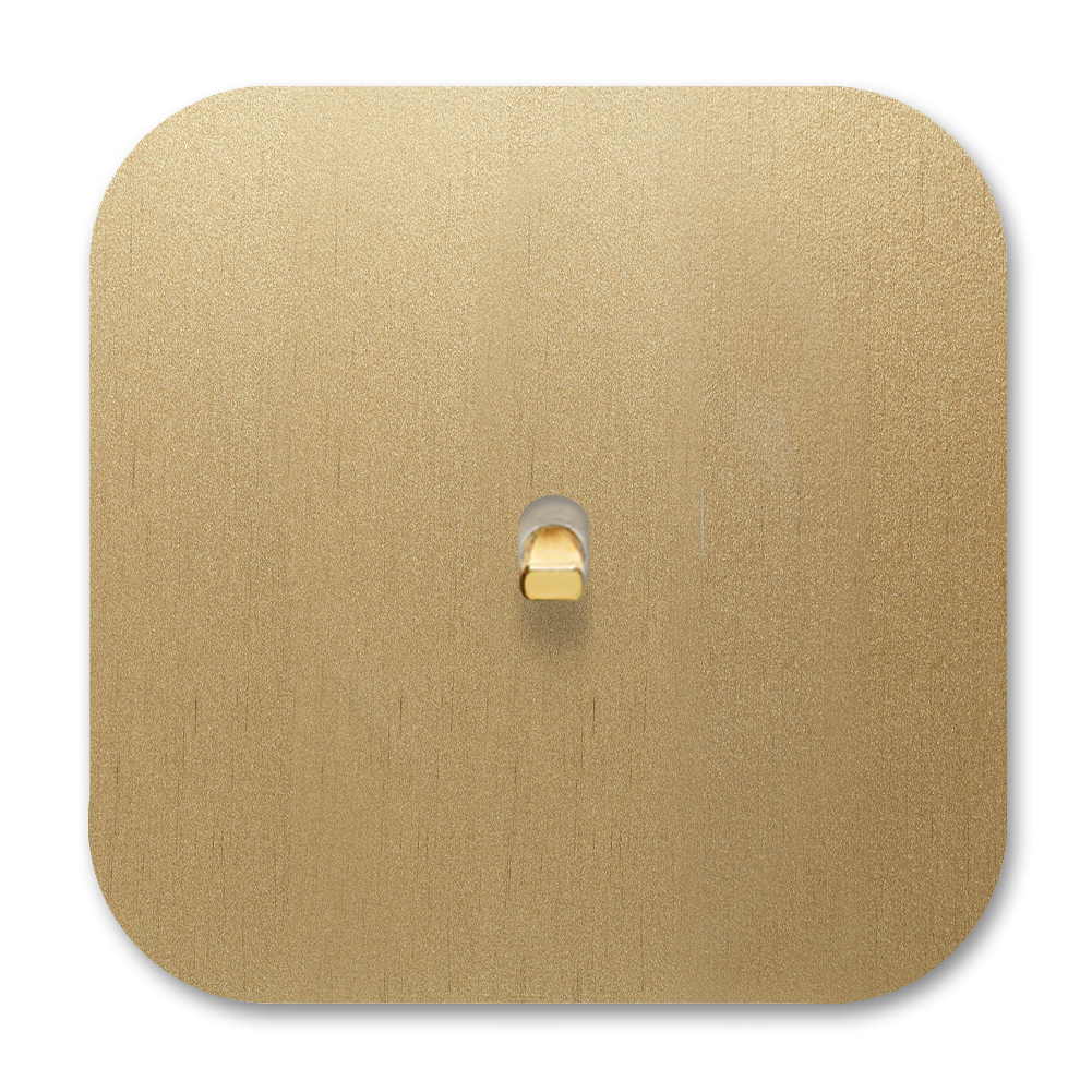Kipphebel-Lichtschalter Metall Gold / Messing 1-fach. Cube Series