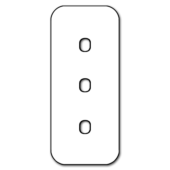 Switch front panel metal in Gold 3 gang. Vectis Cube series