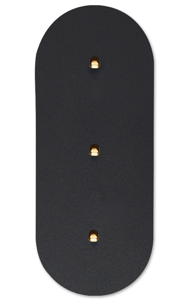 Toggle switch metal matte black gold 3 gang 2 way. Round Series