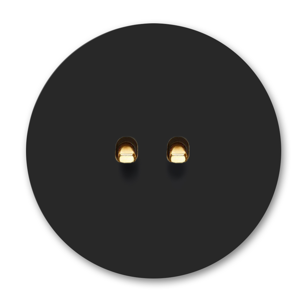 Toggle switch metal matte black chrome 2 gang double 2 way. Round Series