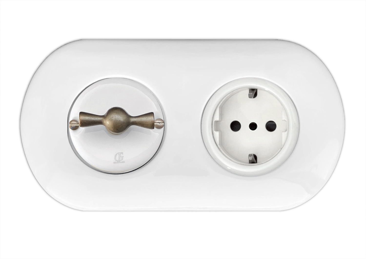 Porzellan Retro-Drehschalter Wechselschalter 230V