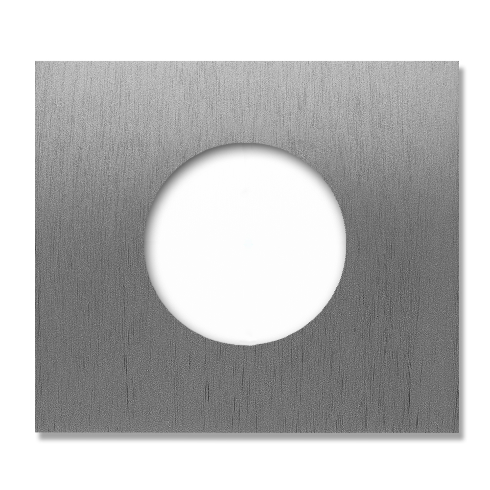 Socket frame metal Titanium 1 gang. Vectis Square series