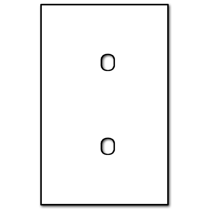 Switch front panel metal matte White 2 gang. Vectis Square series