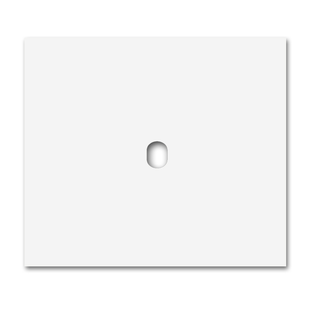 Switch front panel metal in matte White 1 gang. Vectis Square series