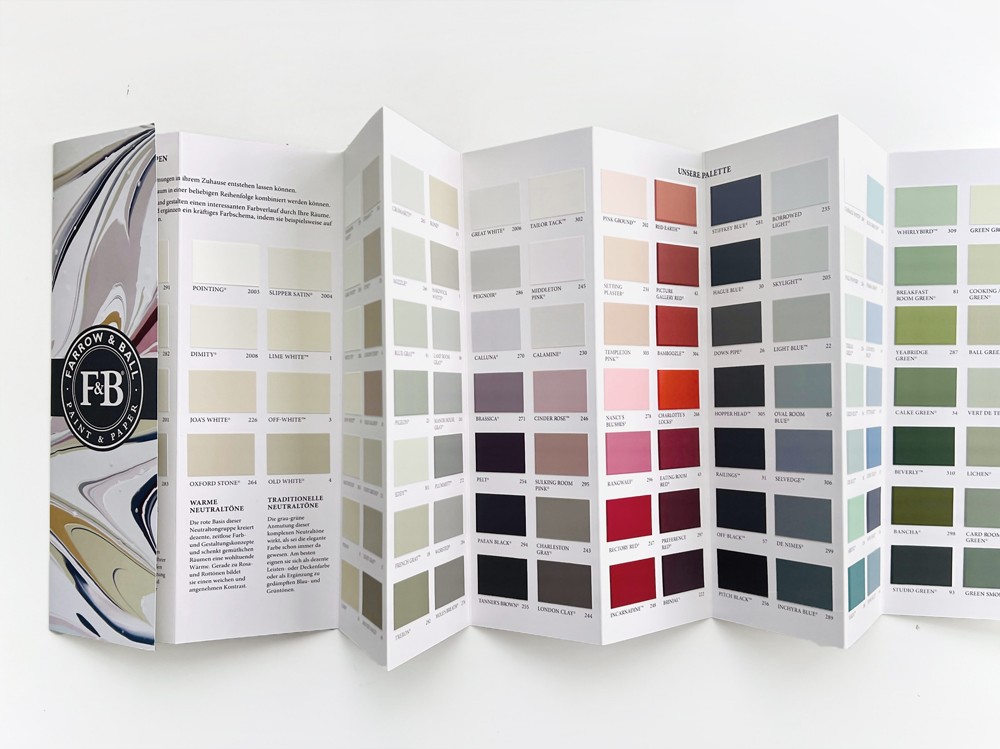 Colour Chart Colour Fan - Farrow & Ball Overview Chart Free - Order Colour Charts