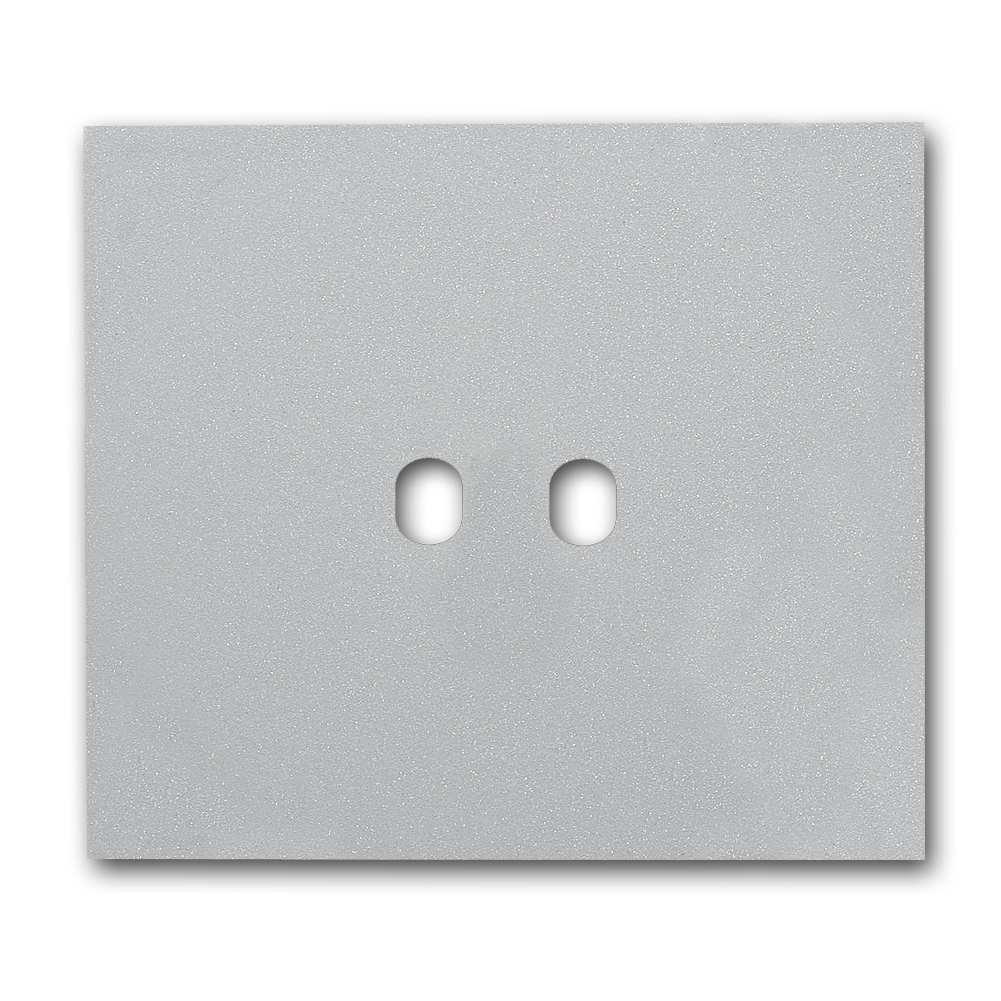 Switch front panel metal Aluminium 2 gang. Vectis Square series