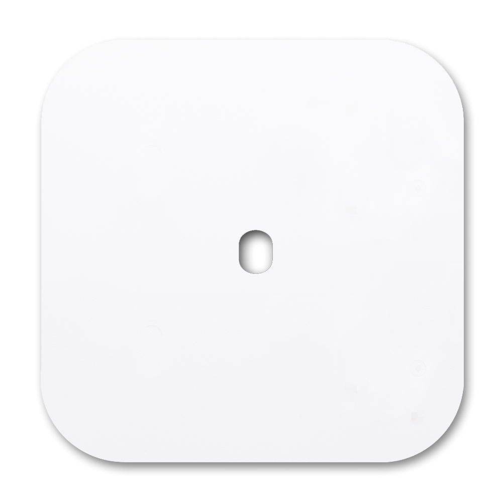 Switch front panel metal in matte White 1 gang. Vectis Cube series