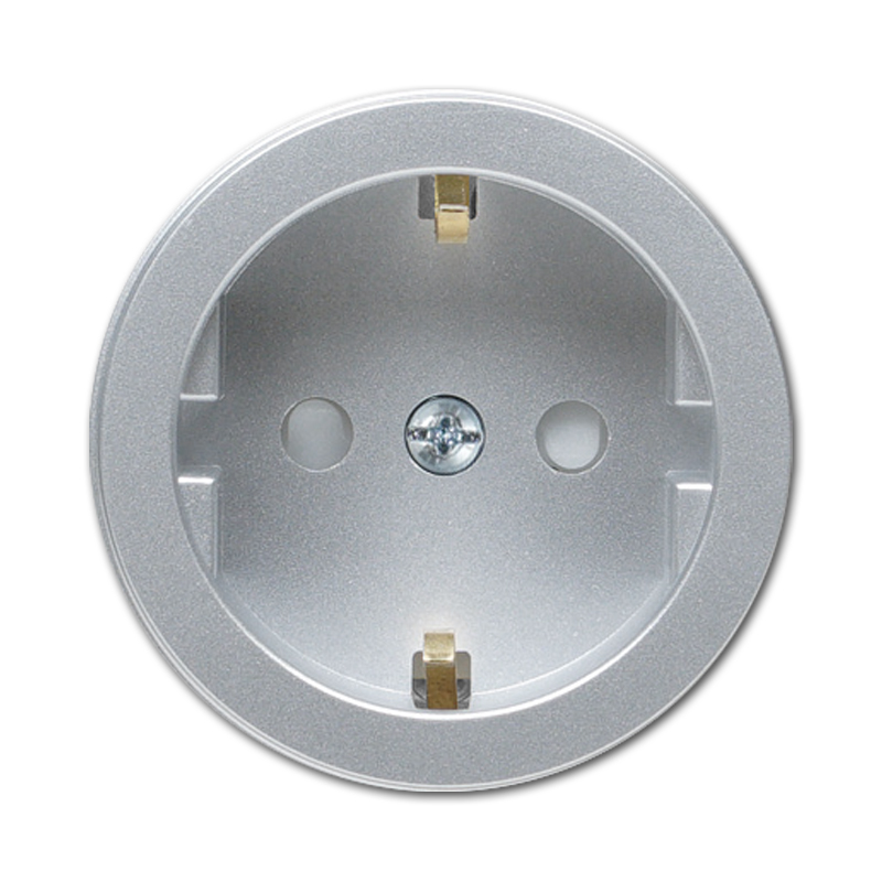 SCHUKO Socket Outlet Insert, Silver Matte - VECTIS