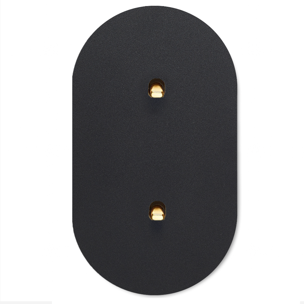 Toggle switch metal matte black gold 2 gang 2 way. Round Series