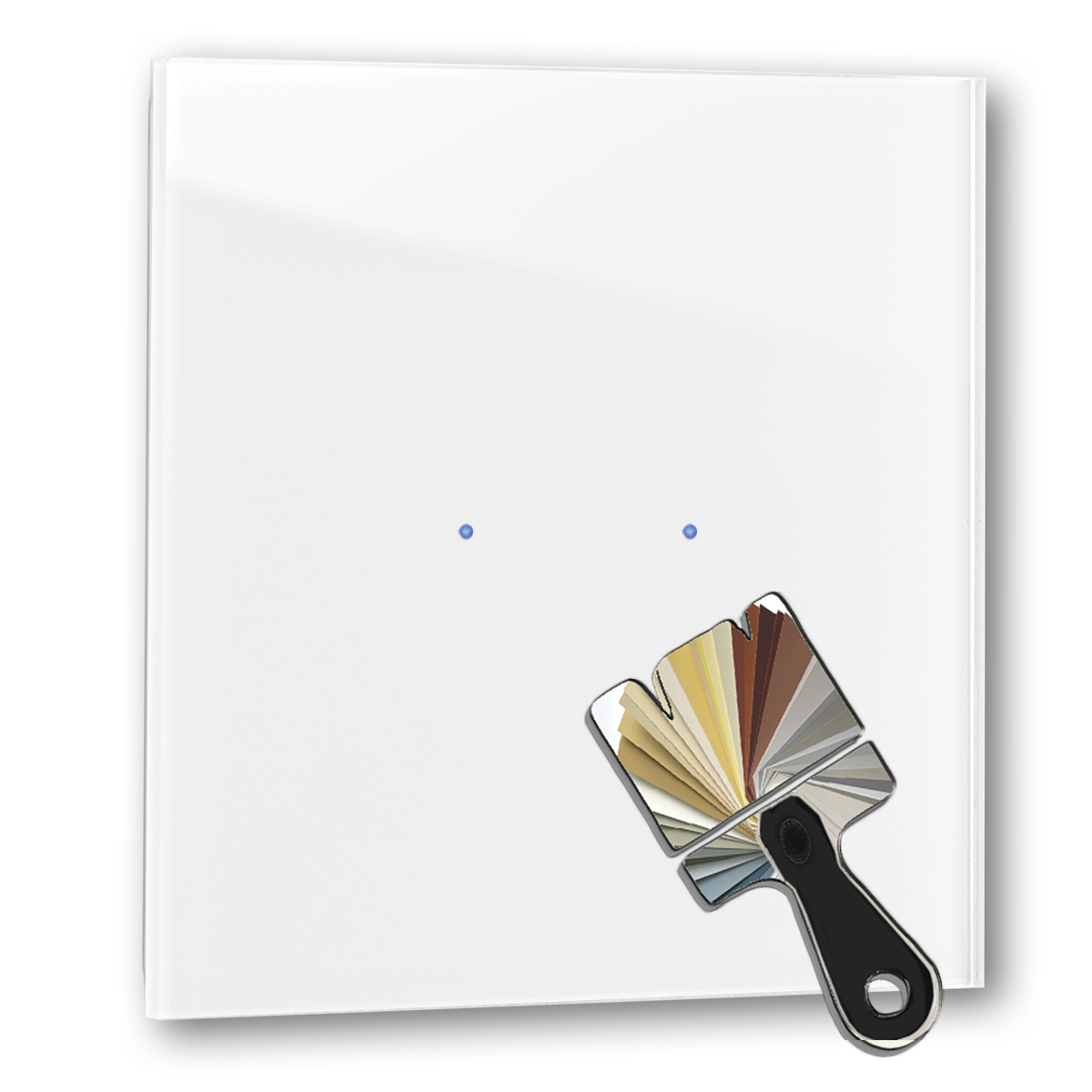 Touch switch in Farrow & Ball colour 2-gang glass look 230V